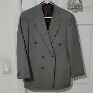 Trend Maxman Men's Gray Double-Breasted Blazer